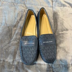 Michael Kors Navy Patterned Loafers